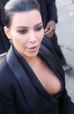 KIM KARDASHIAN Arrives at Jimmy Kimmel Live in Hollywood 04/30/2015