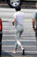 KRISTEN STEWART Arrives at Her Trailer in Atlanta 05/18/2015