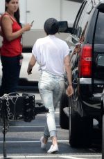 KRISTEN STEWART Arrives at Her Trailer in Atlanta 05/18/2015