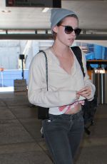 KRISTEN STEWART Arrives at Los Angeles International Airport 05/01/2015