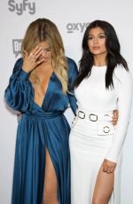 KYLIE JENNER and KHLOE KARDASHIAN at 2015 NBC/Universal Cable Entertainment Upfront in New York