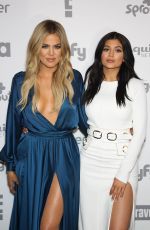 KYLIE JENNER and KHLOE KARDASHIAN at 2015 NBC/Universal Cable Entertainment Upfront in New York
