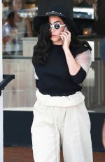 LADY GAGA Leaves Fig & Olive Restaurant in Los Angeles