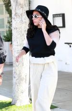 LADY GAGA Leaves Fig & Olive Restaurant in Los Angeles