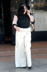 LADY GAGA Leaves Fig & Olive Restaurant in Los Angeles