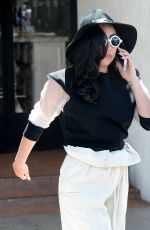 LADY GAGA Leaves Fig & Olive Restaurant in Los Angeles