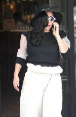 LADY GAGA Leaves Fig & Olive Restaurant in Los Angeles
