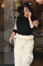LADY GAGA Leaves Fig & Olive Restaurant in Los Angeles