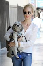 LAURA VANDERVOORT Walks Her Dog Out in Los Angeles 05/11/2015