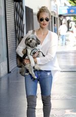LAURA VANDERVOORT Walks Her Dog Out in Los Angeles 05/11/2015