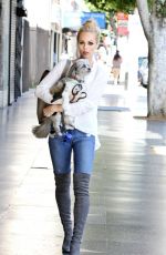 LAURA VANDERVOORT Walks Her Dog Out in Los Angeles 05/11/2015