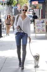 LAURA VANDERVOORT Walks Her Dog Out in Los Angeles 05/11/2015