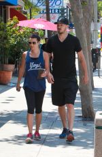 LEA MICHELE in Leggings Out in Brentwood 05/24/2015