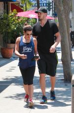 LEA MICHELE in Leggings Out in Brentwood 05/24/2015