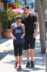 LEA MICHELE in Leggings Out in Brentwood 05/24/2015