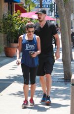 LEA MICHELE in Leggings Out in Brentwood 05/24/2015