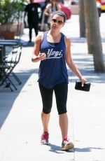 LEA MICHELE in Leggings Out in Brentwood 05/24/2015