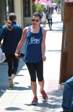 LEA MICHELE in Leggings Out in Brentwood 05/24/2015