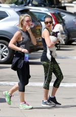 LEA MICHELE Out Hiking with a Friend in Hollywood 04/30/2015