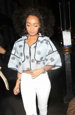 LEIGH-ANNE PINNOCK Leaves Nobu Restaurant in London 05/14/2015