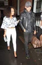 LEIGH-ANNE PINNOCK Leaves Nobu Restaurant in London 05/14/2015