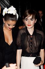 LILY COLLINS and SELENA GOMEZ Leaves Rihanna’s MET Gala After Party in New York