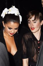 LILY COLLINS and SELENA GOMEZ Leaves Rihanna’s MET Gala After Party in New York