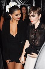 LILY COLLINS and SELENA GOMEZ Leaves Rihanna’s MET Gala After Party in New York