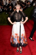 LILY COLLINS at MET Gala 2015 in New York