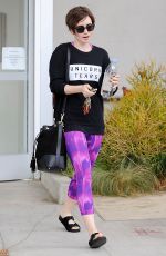 LILY COLLINS Leaves a Gym in West Hollywood 05/08/2015