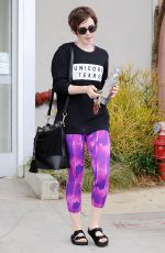 LILY COLLINS Leaves a Gym in West Hollywood 05/08/2015