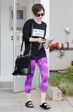 LILY COLLINS Leaves a Gym in West Hollywood 05/08/2015