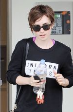 LILY COLLINS Leaves a Gym in West Hollywood 05/08/2015