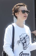 LILY COLLINS Leaves a Gym in West Hollywood 05/11/2015