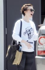 LILY COLLINS Leaves a Gym in West Hollywood 05/11/2015