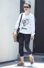 LILY COLLINS Leaves a Gym in West Hollywood 05/11/2015