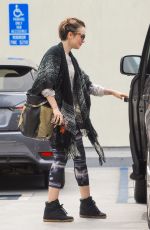LILY COLLINS Leaves a Gym in West Hollywood 05/15/2015