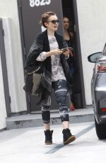 LILY COLLINS Leaves a Gym in West Hollywood 05/15/2015