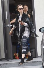 LILY COLLINS Leaves a Gym in West Hollywood 05/15/2015