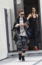 LILY COLLINS Leaves a Gym in West Hollywood 05/15/2015