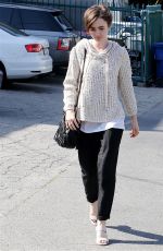 LILY COLLINS Leaves a Hair Salon in West Hollywood 05/15/2015