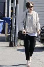LILY COLLINS Leaves a Hair Salon in West Hollywood 05/15/2015