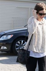 LILY COLLINS Leaves a Hair Salon in West Hollywood 05/15/2015