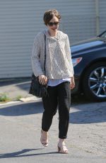 LILY COLLINS Leaves a Hair Salon in West Hollywood 05/15/2015