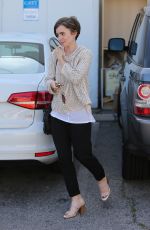 LILY COLLINS Leaves a Hair Salon in West Hollywood 05/15/2015
