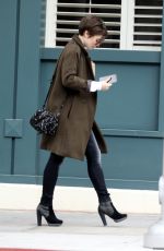 LILY COLLINS Leaves a Medical Clinic in Beverly Hills 05/08/2015