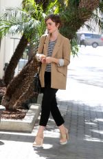 LILY COLLINS Out and About in Beverly Hills 05/28/2015