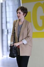 LILY COLLINS Out and About in Beverly Hills 05/28/2015