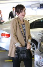 LILY COLLINS Out and About in Beverly Hills 05/28/2015