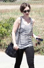 LILY COLLINS Out and About in Los Angeles 05/01/2015